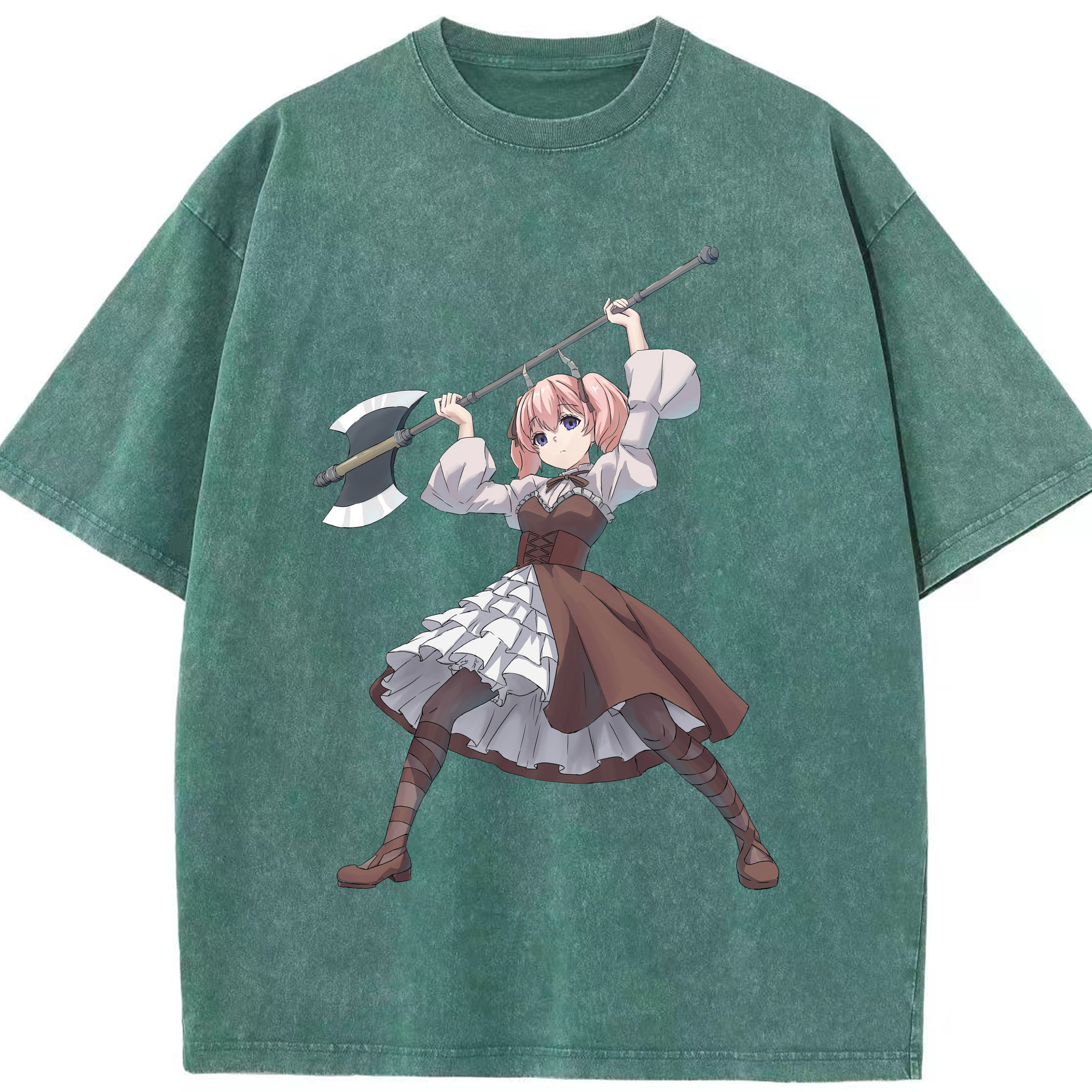 （画像用） 葬送のフリーレン Frieren 綿100% ヴィンテージ風 半袖Tシャツ（フロントプリント）